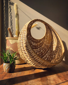 Crescent Wicker basket