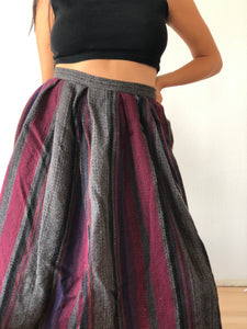 high waist wool skirt