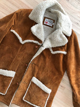 vintage suede shearling coat