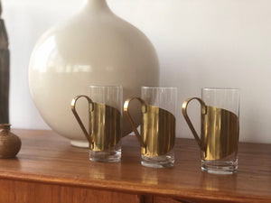 Danish modern brass cups