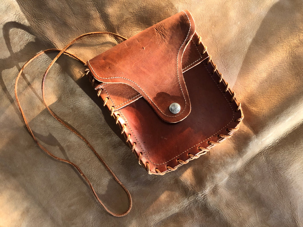 vintage leather satchel