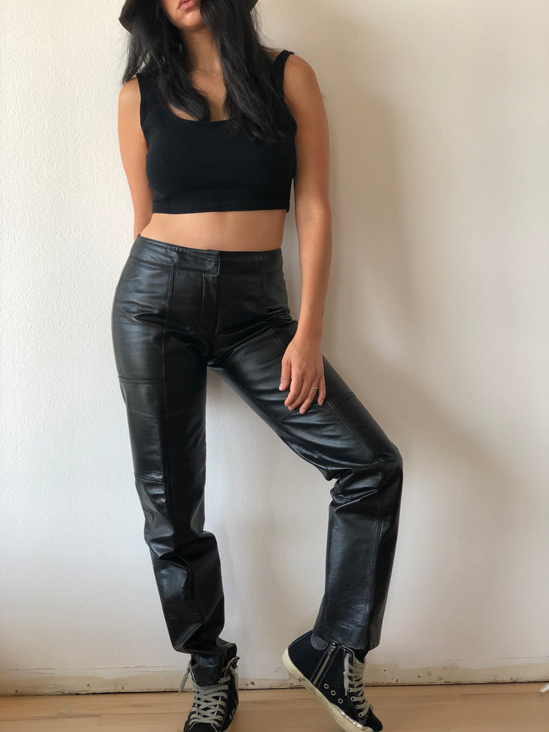 vintage leather pants | size 2-4