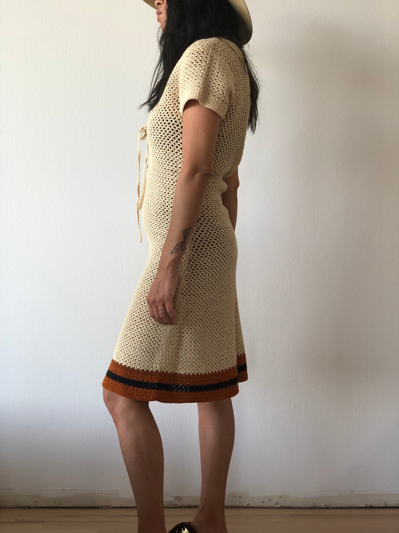 Couture 70s crochet dress Vintage SOL Couture 70s crochet dress Vintage SOL