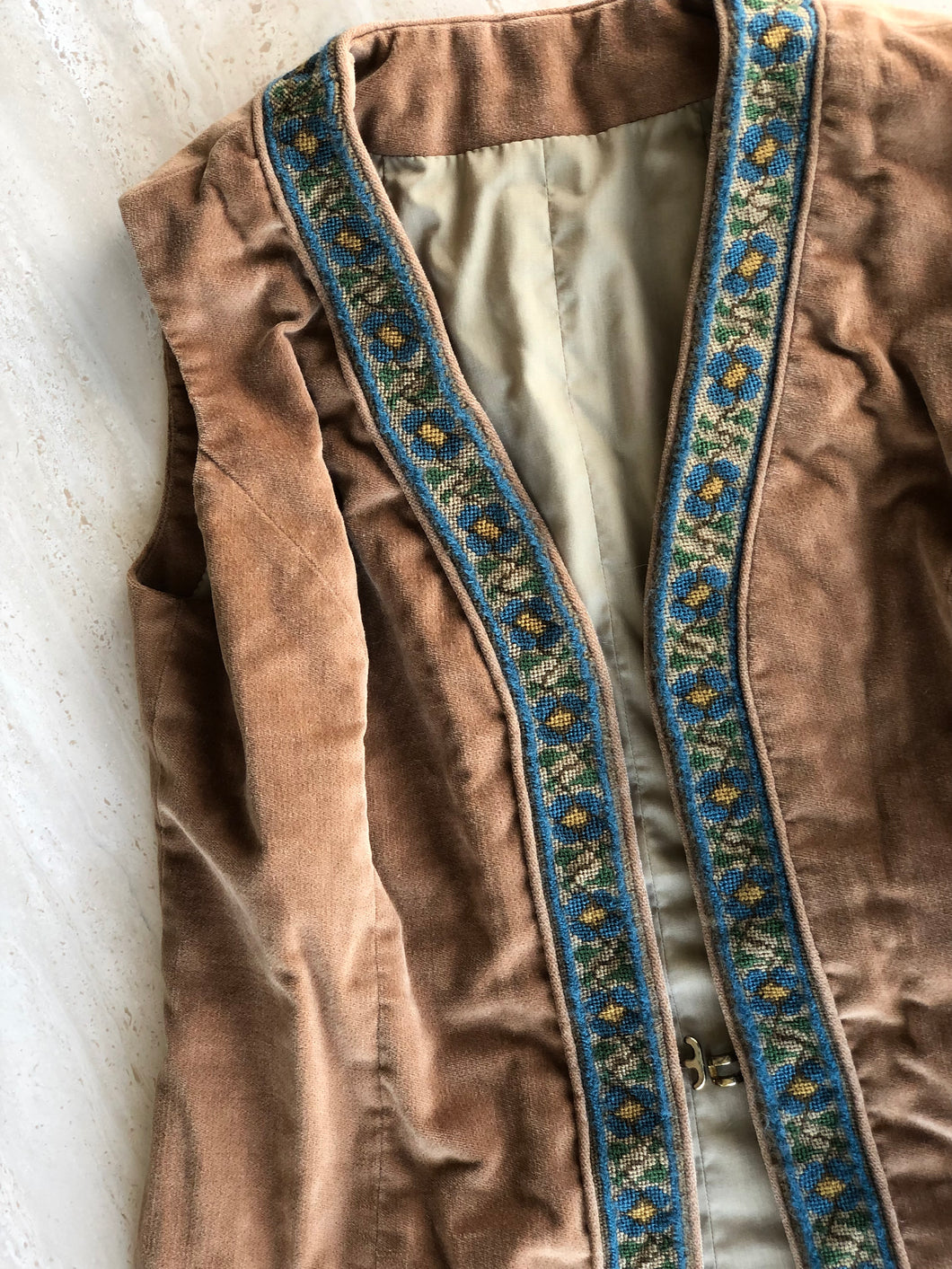 70s embroidered vest