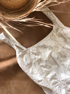 Blanco textured one piece swimsuit