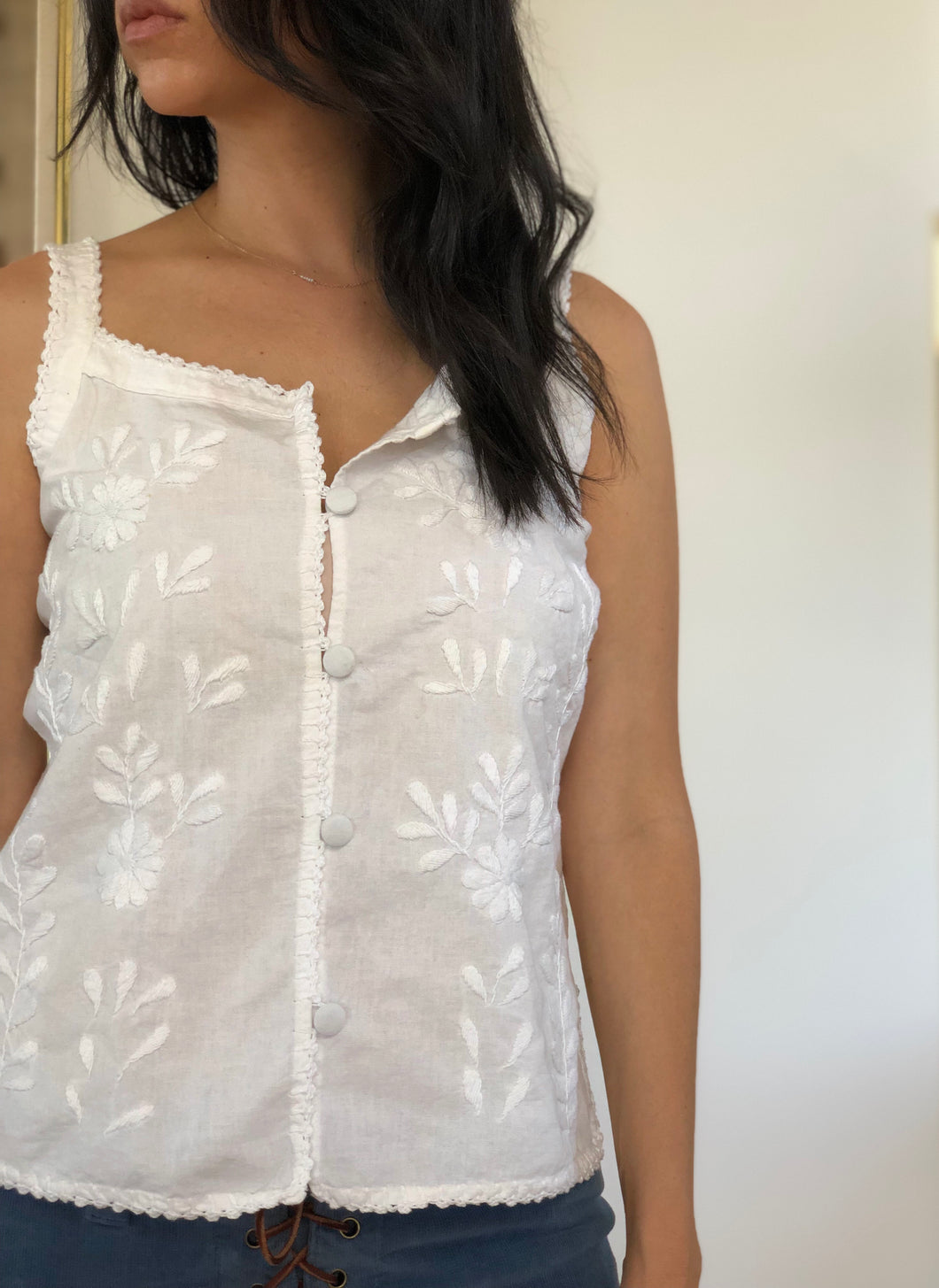 embroidered vintage top